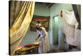 Preparing for Coffee Ceremony, Abi-Adi, Tigre Region, Ethiopia, Africa-Bruno Barbier-Stretched Canvas