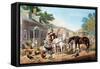 Preparing for Market (C&I)-Currier & Ives-Framed Stretched Canvas