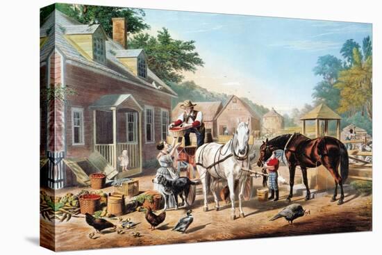 Preparing for Market (C&I)-Currier & Ives-Stretched Canvas