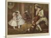 Preparing for the Children's Party, Now, One, Two, and Three-Alfred Edward Emslie-Stretched Canvas
