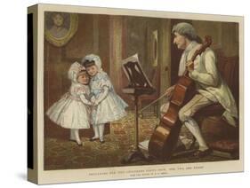 Preparing for the Children's Party, Now, One, Two, and Three-Alfred Edward Emslie-Stretched Canvas