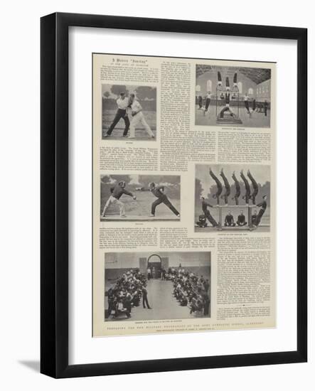 Preparing for the Military Tournament at the Army Gymnastic School, Aldershot-null-Framed Giclee Print