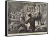 Preparing for the Pantomimes-David Henry Friston-Framed Stretched Canvas
