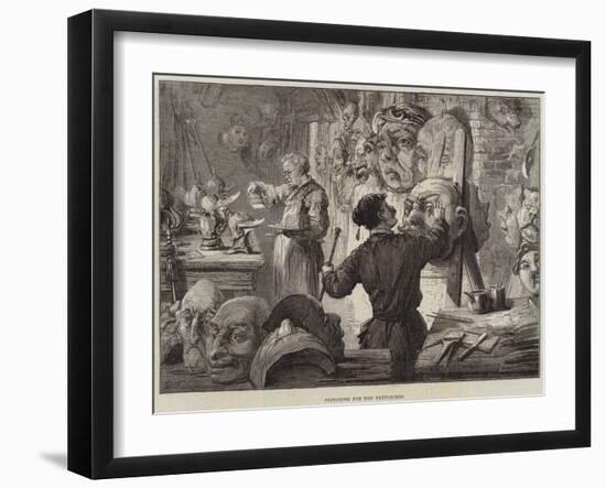 Preparing for the Pantomimes-David Henry Friston-Framed Giclee Print