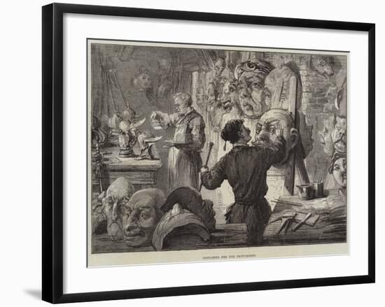 Preparing for the Pantomimes-David Henry Friston-Framed Giclee Print