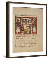 Preparing medicine from Honey,-Islamic School-Framed Giclee Print