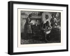 Preparing Thanksgiving Dinner.-Drawn S. G. Mccutcheon , USA, America, United States, American, 1880-null-Framed Giclee Print