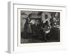 Preparing Thanksgiving Dinner.-Drawn S. G. Mccutcheon , USA, America, United States, American, 1880-null-Framed Giclee Print