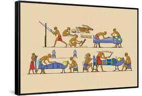 Preparing the Mummy-J. Gardner Wilkinson-Framed Stretched Canvas