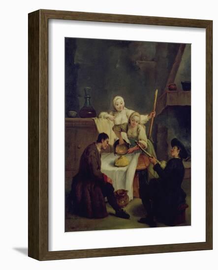 Preparing the Polenta-Pietro Longhi-Framed Giclee Print