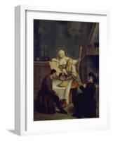 Preparing the Polenta-Pietro Longhi-Framed Giclee Print