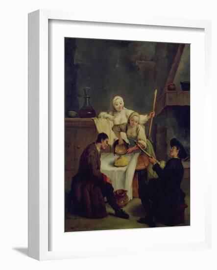 Preparing the Polenta-Pietro Longhi-Framed Giclee Print