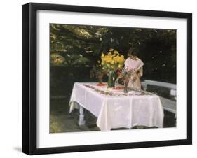 Preparing the Table-Michael Peter Ancher-Framed Giclee Print