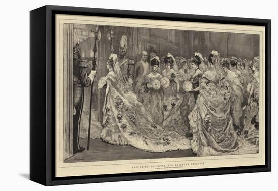 Preparing to Enter Her Majesty's Presence-William Small-Framed Stretched Canvas