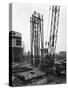 Preparing to Lift a Fabricated Section on the Site of Coleshill Gas Works, Warwickshire, 1962-Michael Walters-Stretched Canvas