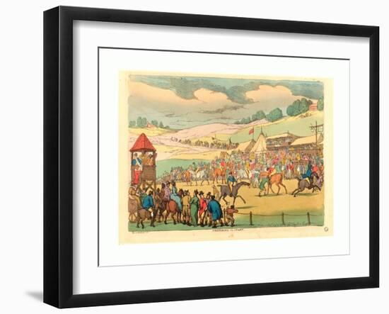 Preparing to Start, 1811, Hand-Colored Etching, Rosenwald Collection-Thomas Rowlandson-Framed Giclee Print