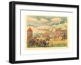 Preparing to Start, 1811, Hand-Colored Etching, Rosenwald Collection-Thomas Rowlandson-Framed Giclee Print