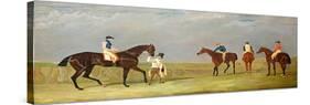 Preparing to Start for the Doncaster Gold Cup, 1825, with Mr. Whitaker's "Lottery"-John Frederick Herring I-Stretched Canvas