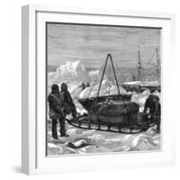 Preparing to Start on a Sledge Trip in the Arctic, 1875-W Palmer-Framed Giclee Print