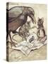 Preposterous!" Cried Solomon in a Rage"-Arthur Rackham-Stretched Canvas