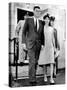 Pres and Jacqueline Kennedy Walk Hand-In-Hand after Death of Infant Son, Patrick Bouvier Kennedy-null-Stretched Canvas