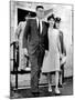 Pres and Jacqueline Kennedy Walk Hand-In-Hand after Death of Infant Son, Patrick Bouvier Kennedy-null-Mounted Photo