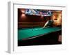 Pres Barack Obama Plays Game of Pool Following Conclusion of G8 Summit, Camp David, May 19, 2012-null-Framed Photo