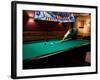 Pres Barack Obama Plays Game of Pool Following Conclusion of G8 Summit, Camp David, May 19, 2012-null-Framed Photo