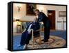 Pres Barack Obama Talks with Presidental Medal of Freedom Recipient Toni Morrison, May 29, 2012-null-Framed Stretched Canvas