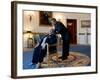 Pres Barack Obama Talks with Presidental Medal of Freedom Recipient Toni Morrison, May 29, 2012-null-Framed Photo