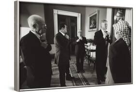 Pres. Clinton and Middle East Leaders before Signing to Extend Palestinian Rule on the West Bank-null-Framed Photo