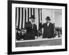 Pres. Dwight D. Eisenhower and Vice Pres. Richard M. Nixon on Inauguration Day-Ed Clark-Framed Photographic Print