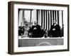 Pres. Dwight D. Eisenhower and Vice Pres. Richard M. Nixon, Watching the Inauguration Parade-Ed Clark-Framed Photographic Print