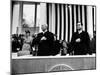 Pres. Dwight D. Eisenhower and Vice Pres. Richard M. Nixon, Watching the Inauguration Parade-Ed Clark-Mounted Photographic Print