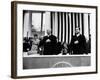 Pres. Dwight D. Eisenhower and Vice Pres. Richard M. Nixon, Watching the Inauguration Parade-Ed Clark-Framed Photographic Print