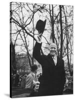 Pres. Dwight D. Eisenhower and Wife, Riding in a Car, During the Inaugural Ceremonies-null-Stretched Canvas