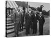 Pres. Dwight D. Eisenhower During His Visit-Ed Clark-Stretched Canvas
