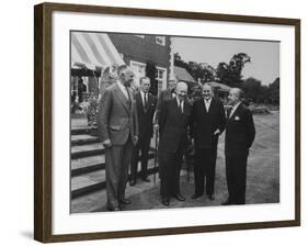 Pres. Dwight D. Eisenhower During His Visit-Ed Clark-Framed Photographic Print