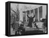 Pres. Dwight D. Eisenhower During Inauguration Day-Ed Clark-Framed Stretched Canvas