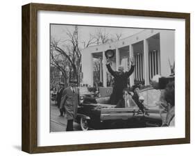 Pres. Dwight D. Eisenhower During Inauguration Day-Ed Clark-Framed Photographic Print