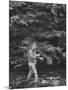 Pres. Dwight D. Eisenhower Fishing, During His New England Vacation-null-Mounted Photographic Print