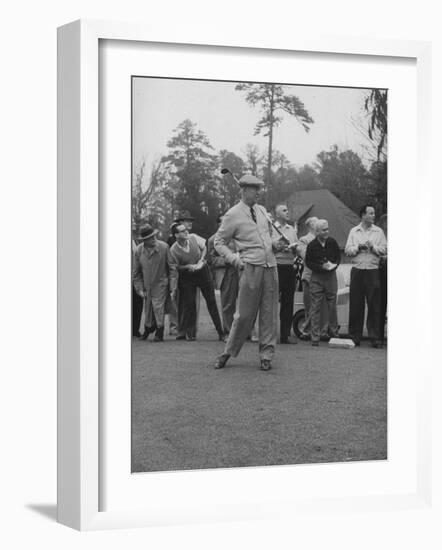 Pres. Dwight D. Eisenhower, Golfing-null-Framed Photographic Print