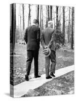 Pres Dwight Eisenhower and John Kennedy after Failed Bay of Pigs Invasion, Camp David, Apr 22, 1961-null-Stretched Canvas