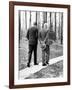 Pres Dwight Eisenhower and John Kennedy after Failed Bay of Pigs Invasion, Camp David, Apr 22, 1961-null-Framed Photo