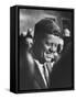 Pres.-Elect John F. Kennedy, on Announcement of Birth of His Son, at Home in Georgetown-null-Framed Stretched Canvas