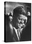 Pres.-Elect John F. Kennedy, on Announcement of Birth of His Son, at Home in Georgetown-null-Stretched Canvas