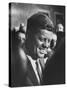 Pres.-Elect John F. Kennedy, on Announcement of Birth of His Son, at Home in Georgetown-null-Stretched Canvas