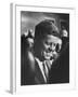 Pres.-Elect John F. Kennedy, on Announcement of Birth of His Son, at Home in Georgetown-null-Framed Photographic Print