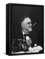 Pres. Franklin D. Roosevelt Attending the Jackson Day Dinner-null-Framed Stretched Canvas