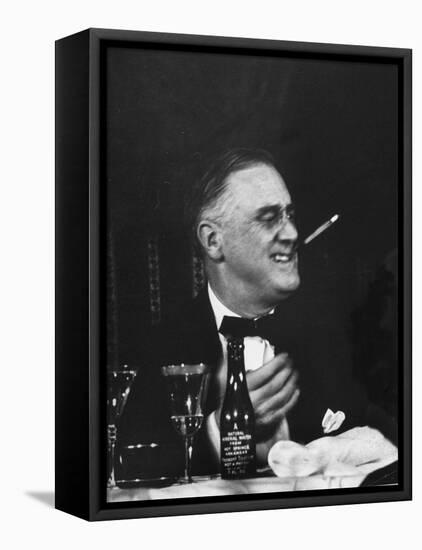 Pres. Franklin D. Roosevelt Attending the Jackson Day Dinner-null-Framed Stretched Canvas